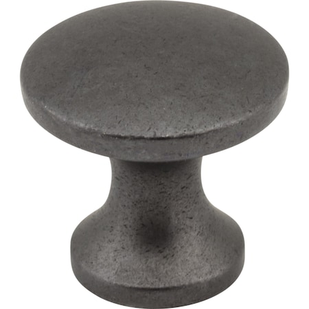 Elements 1" Diameter Gun Metal Slade Cabinet Mushroom Knob 3915-DACM